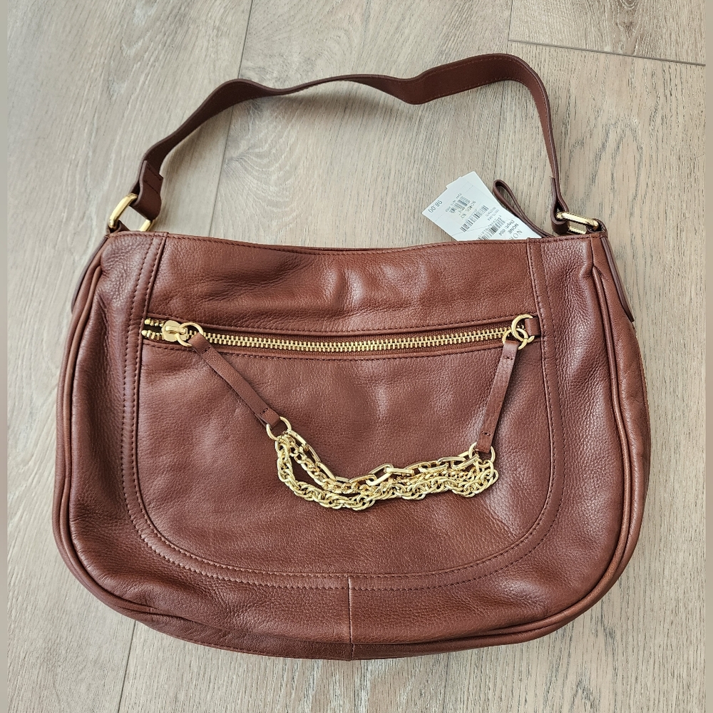 Vintage 90s Y2K HALOGEN Nordstrom Genuine Soft Leather Hobo Bag Handbag